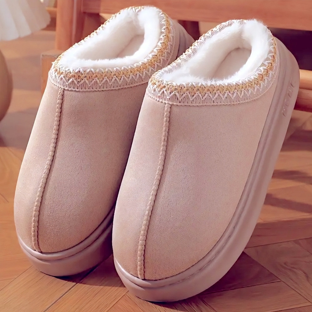 Comfy Embroidered Slippers Indoor/Outdoor Blush 10-11